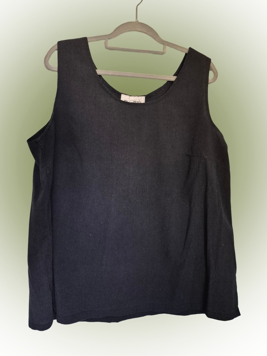 BBW Tops - Black Linen-like Top
